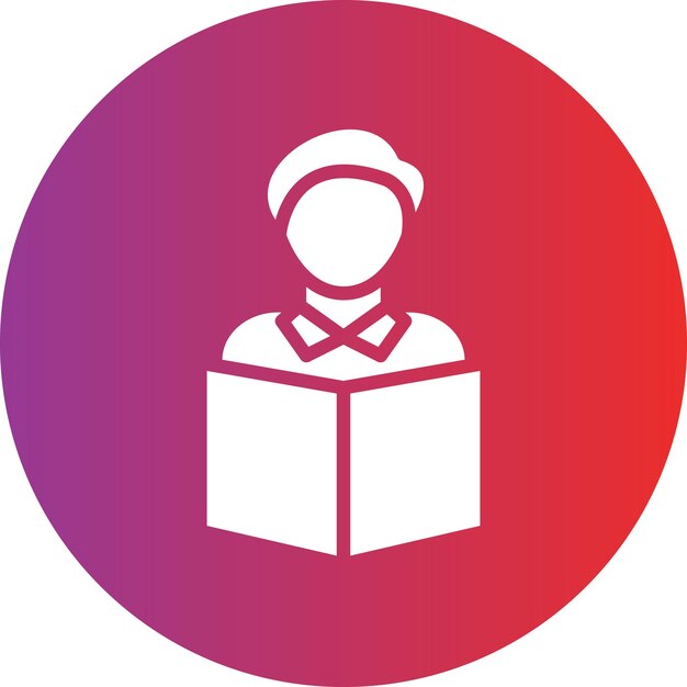 Estilo del icono del libro de lectura del estudiante