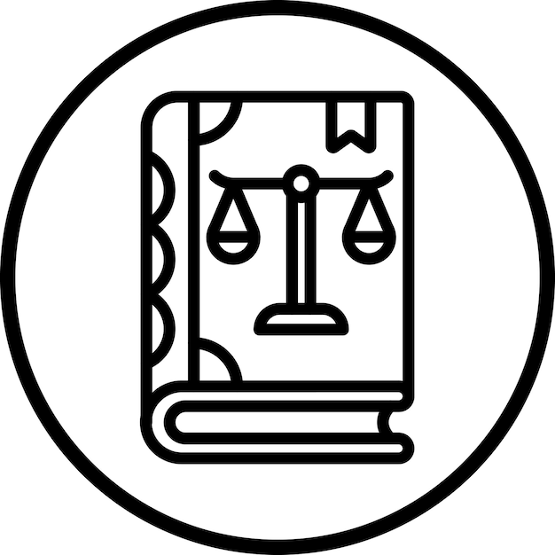 Estilo del icono del libro de leyes