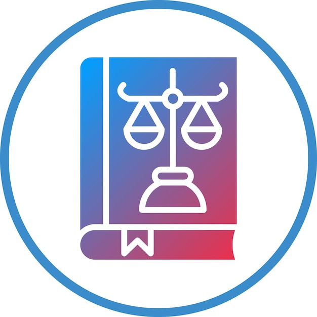 Estilo del icono del libro de leyes