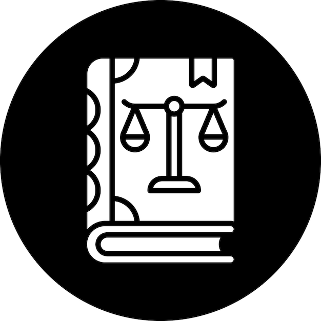Estilo del icono del libro de leyes
