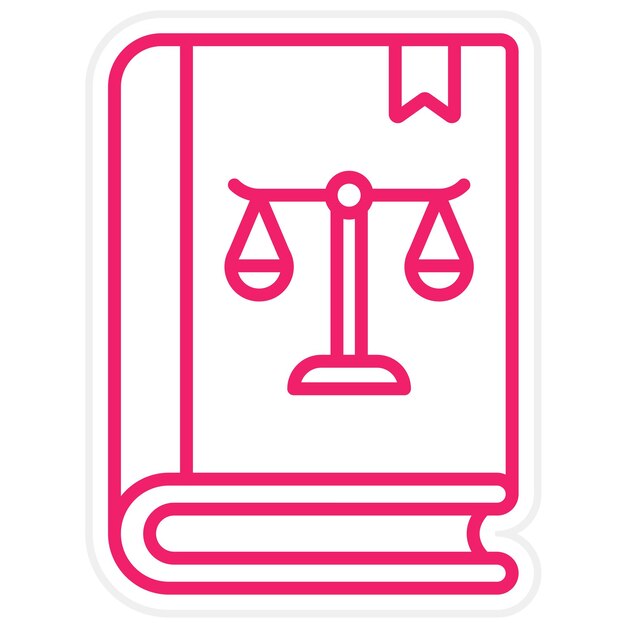 Estilo del icono del libro de leyes