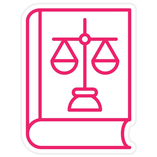 Estilo del icono del libro de leyes