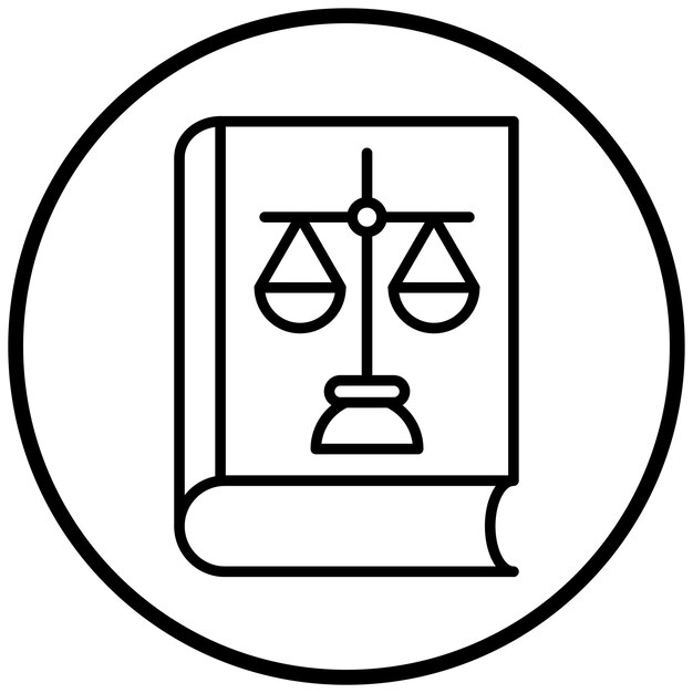 Estilo del icono del libro de leyes