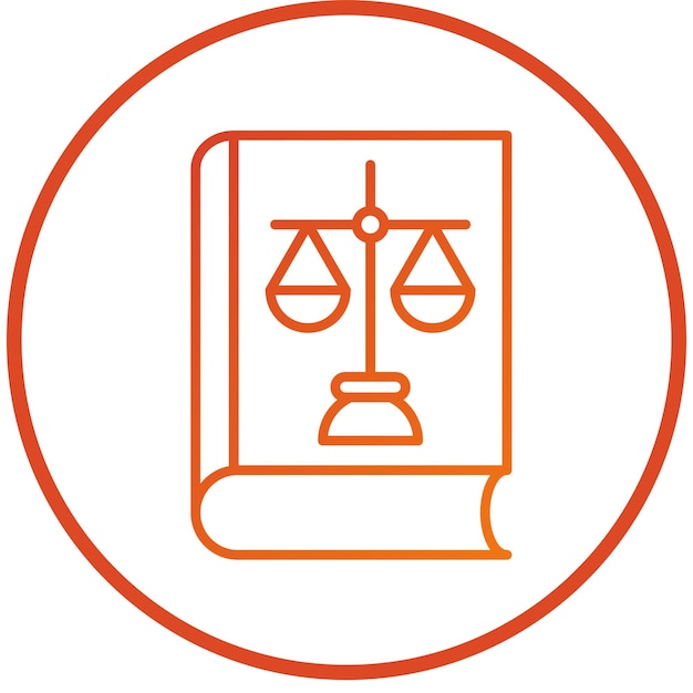 Estilo del icono del libro de leyes