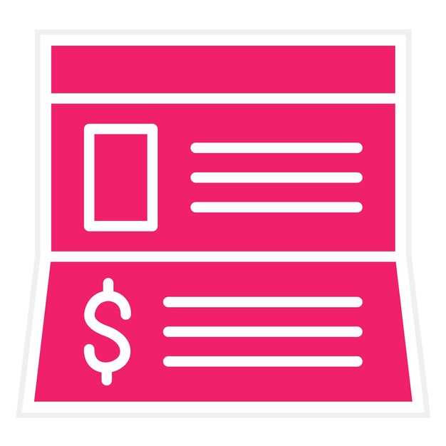 Estilo del icono del libro de pases de diseño vectorial