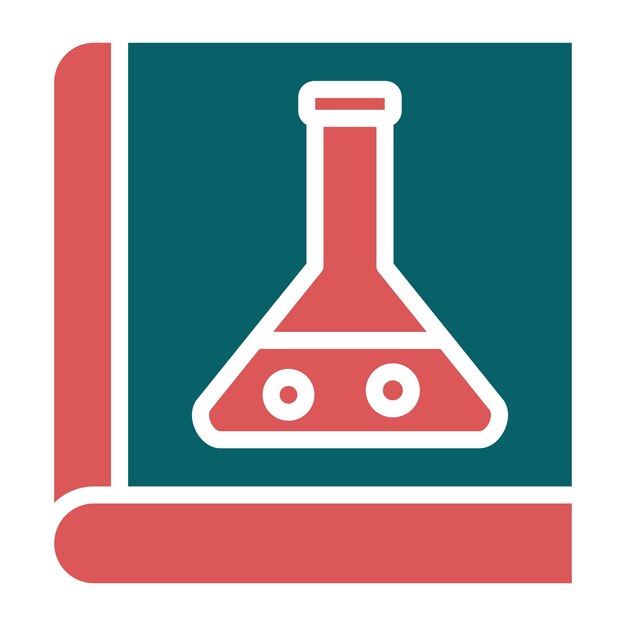 Estilo del icono del libro de química