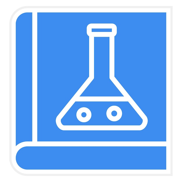 Estilo del icono del libro de química