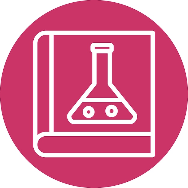 Estilo del icono del libro de química