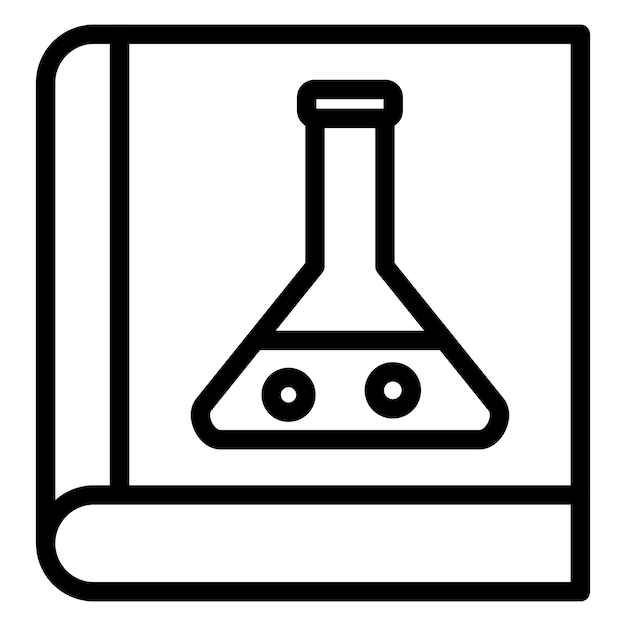 Estilo del icono del libro de química