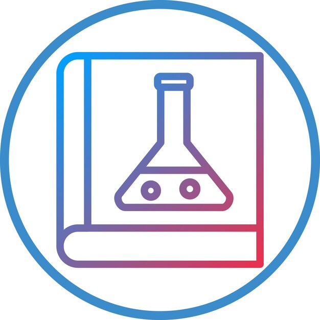 Estilo del icono del libro de química