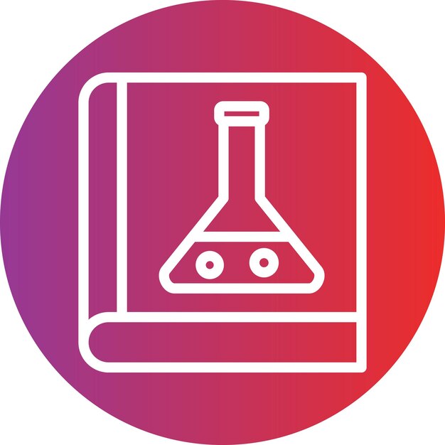 Estilo del icono del libro de química