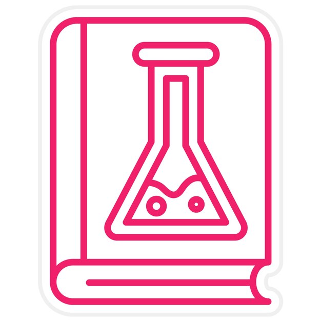 Estilo del icono del libro de química