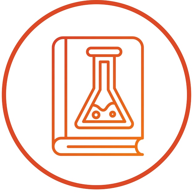 Estilo del icono del libro de química