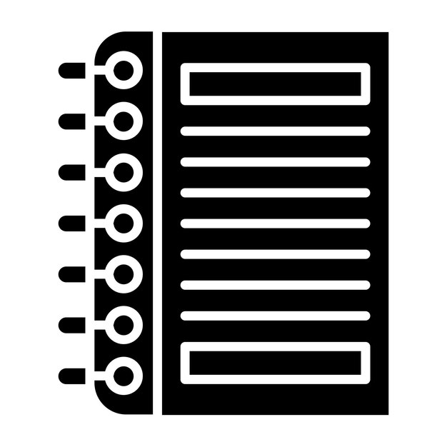 Estilo del icono del libro de texto de diseño vectorial