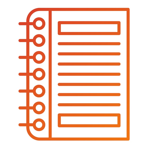 Estilo del icono del libro de texto de diseño vectorial