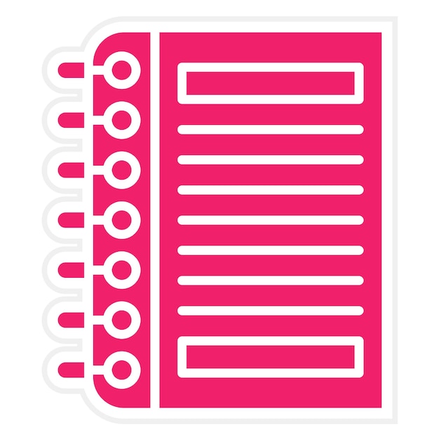 Estilo del icono del libro de texto de diseño vectorial