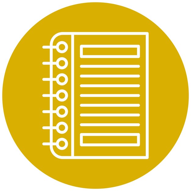Estilo del icono del libro de texto de diseño vectorial
