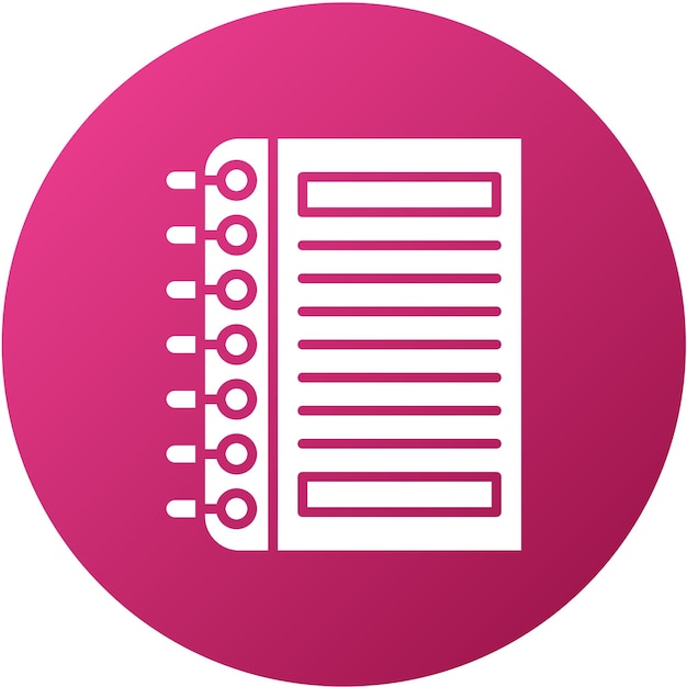 Estilo del icono del libro de texto de diseño vectorial