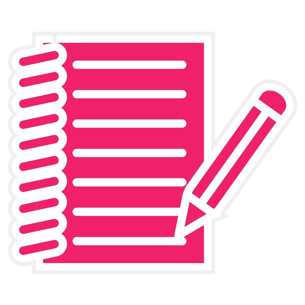 Estilo del icono de los libros de trabajo de diseño vectorial