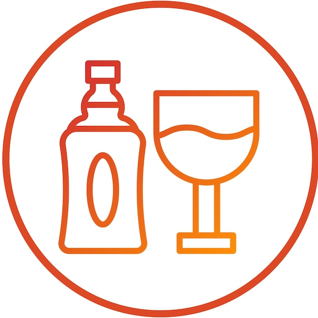 Estilo de icono de licor de diseño vectorial