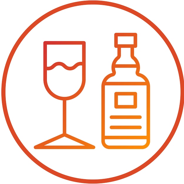 Estilo de icono de licor de diseño vectorial