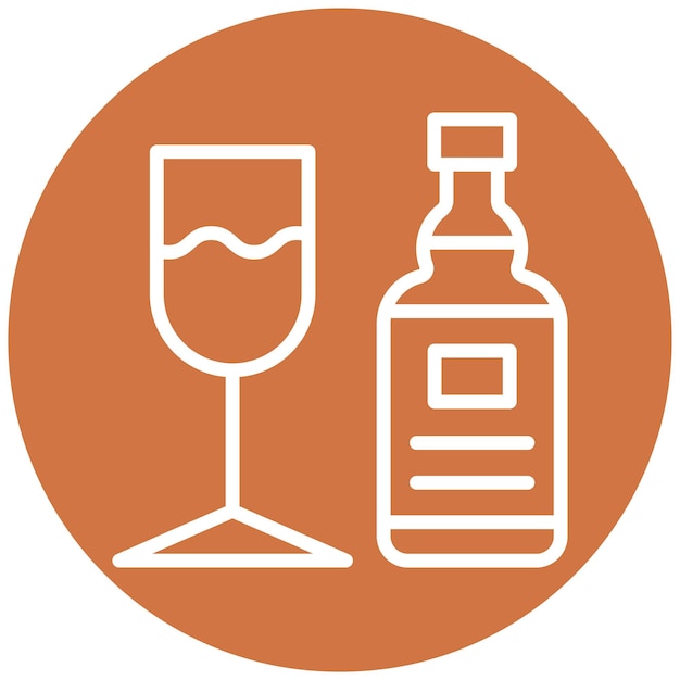 Estilo de icono de licor de diseño vectorial