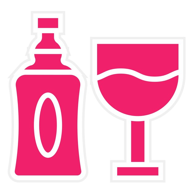 Estilo de icono de licor de diseño vectorial