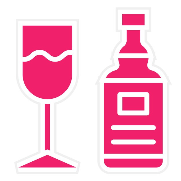 Estilo de icono de licor de diseño vectorial