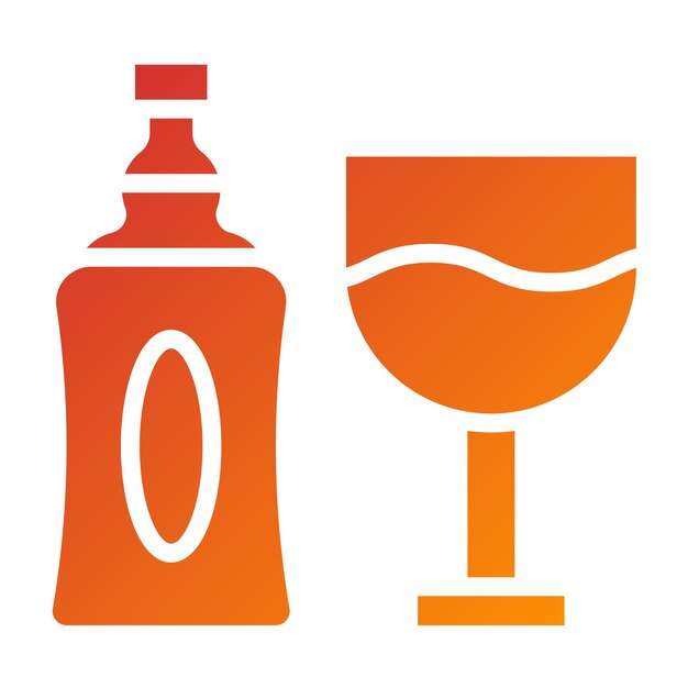 Estilo de icono de licor de diseño vectorial