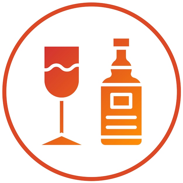Estilo de icono de licor de diseño vectorial