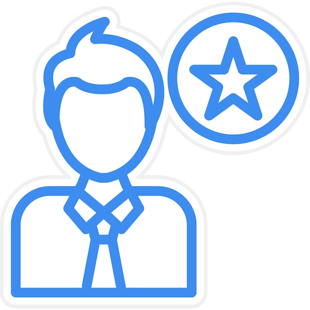 Estilo del icono del líder del diseño vectorial