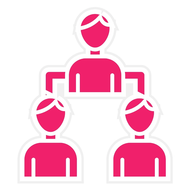 Estilo del icono del líder del grupo de diseño vectorial