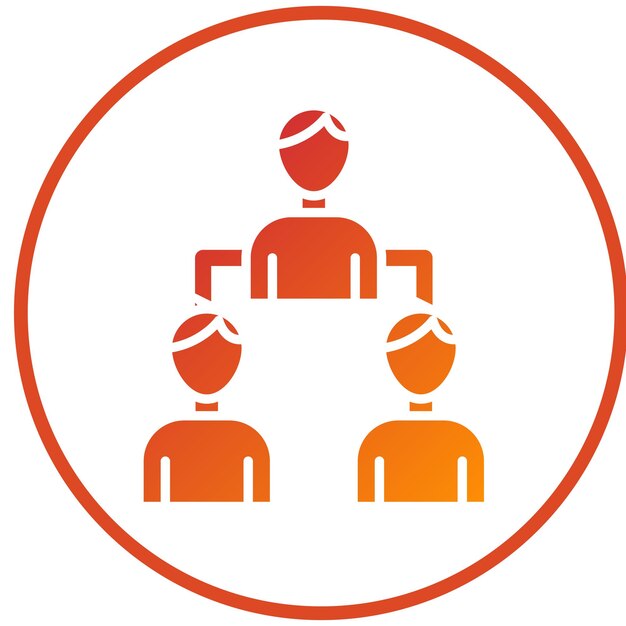 Estilo del icono del líder del grupo de diseño vectorial