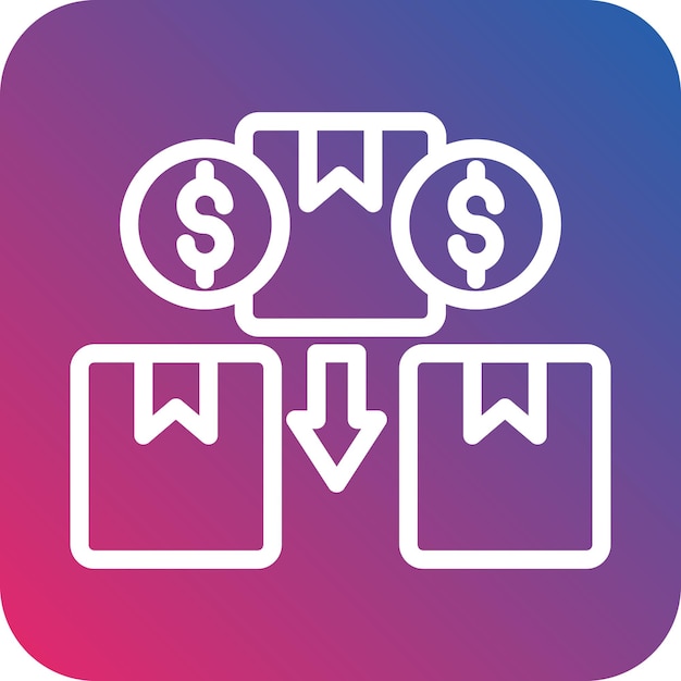 Estilo del icono del líder de la pérdida de diseño vectorial