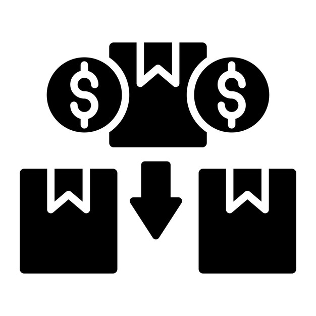 Estilo del icono del líder de la pérdida de diseño vectorial