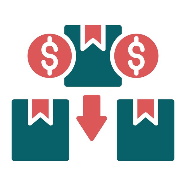 Estilo del icono del líder de la pérdida de diseño vectorial