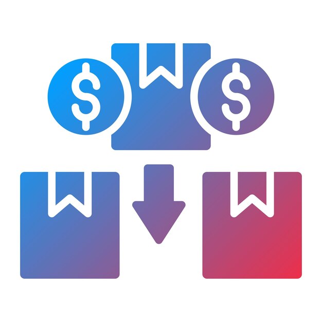 Estilo del icono del líder de la pérdida de diseño vectorial