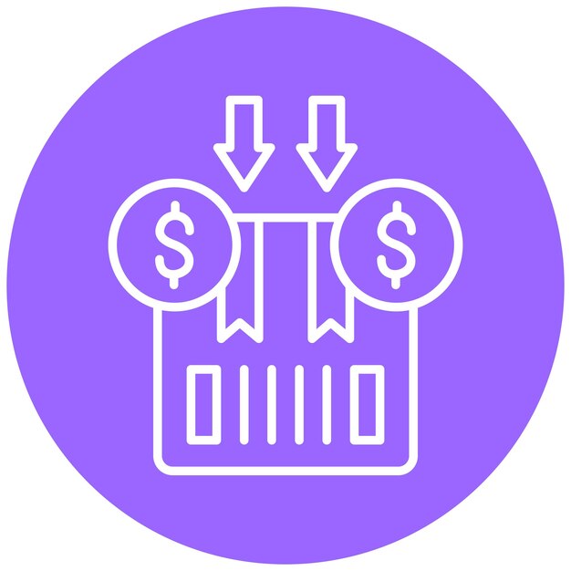Estilo del icono del líder de la pérdida de diseño vectorial