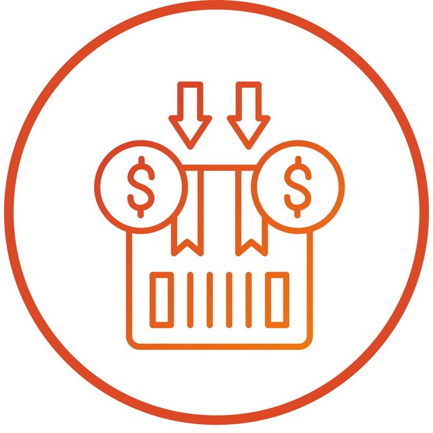 Estilo del icono del líder de la pérdida de diseño vectorial