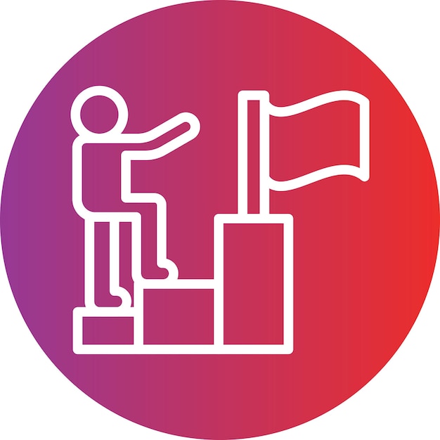 Estilo de icono de liderazgo de diseño vectorial