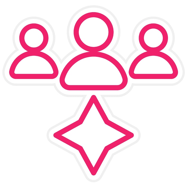 Estilo de icono de liderazgo de diseño vectorial