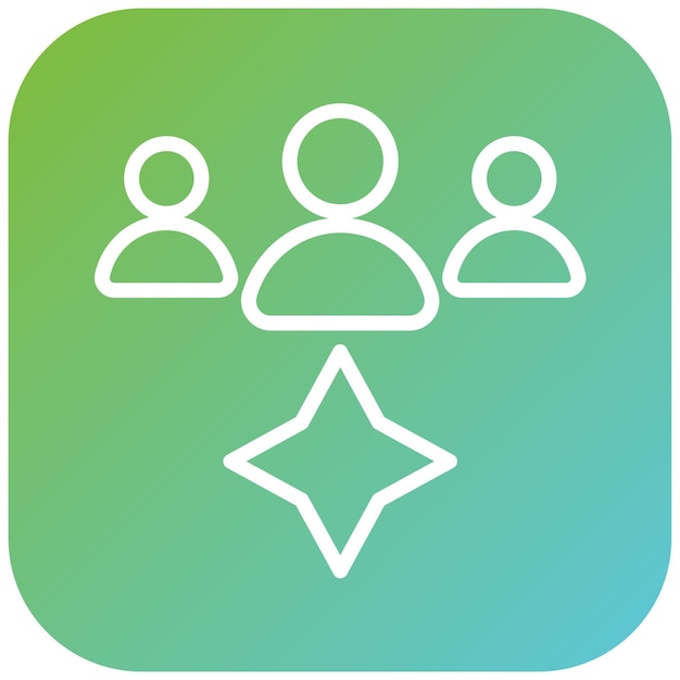 Estilo de icono de liderazgo de diseño vectorial