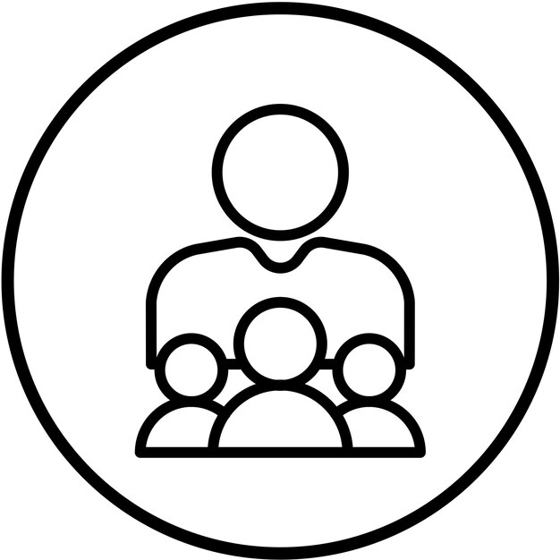 Estilo de icono de liderazgo de diseño vectorial