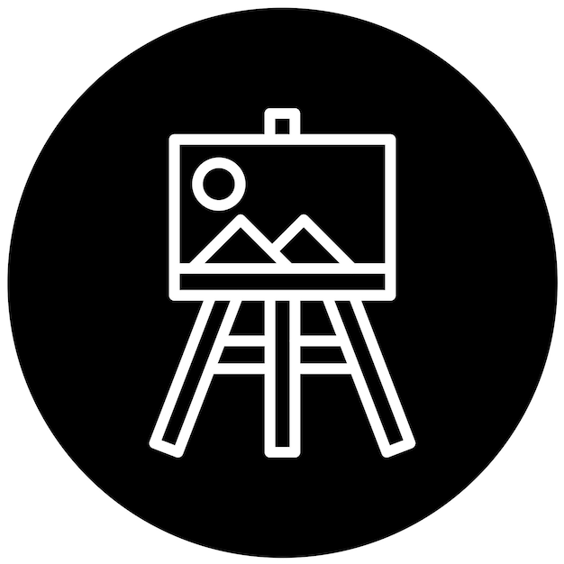 Estilo del icono del lienzo de los creadores de diseño vectorial