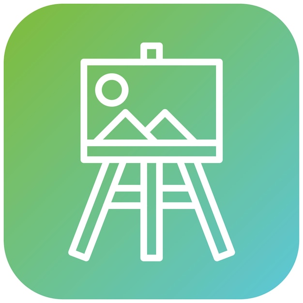 Estilo del icono del lienzo de los creadores de diseño vectorial