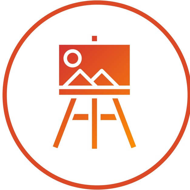 Estilo del icono del lienzo de los creadores de diseño vectorial