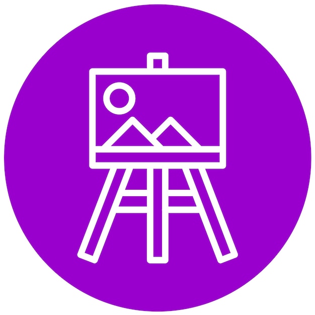 Estilo del icono del lienzo de los creadores de diseño vectorial