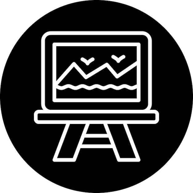 Estilo de icono de lienzo de diseño vectorial