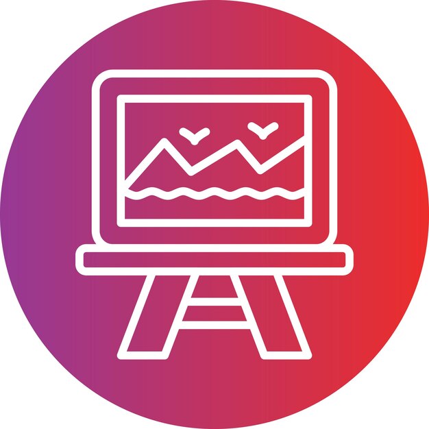 Estilo de icono de lienzo de diseño vectorial