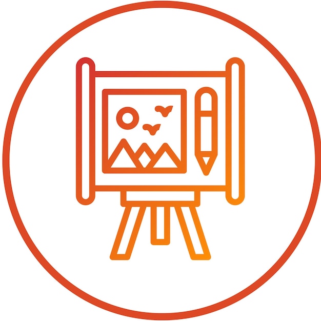 Estilo de icono de lienzo de diseño vectorial